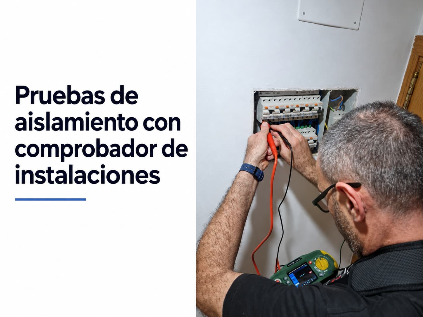 Pruebas de aislamiento con comprobador de instalaciones